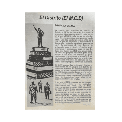 El distrito medidas: 15x22 cms